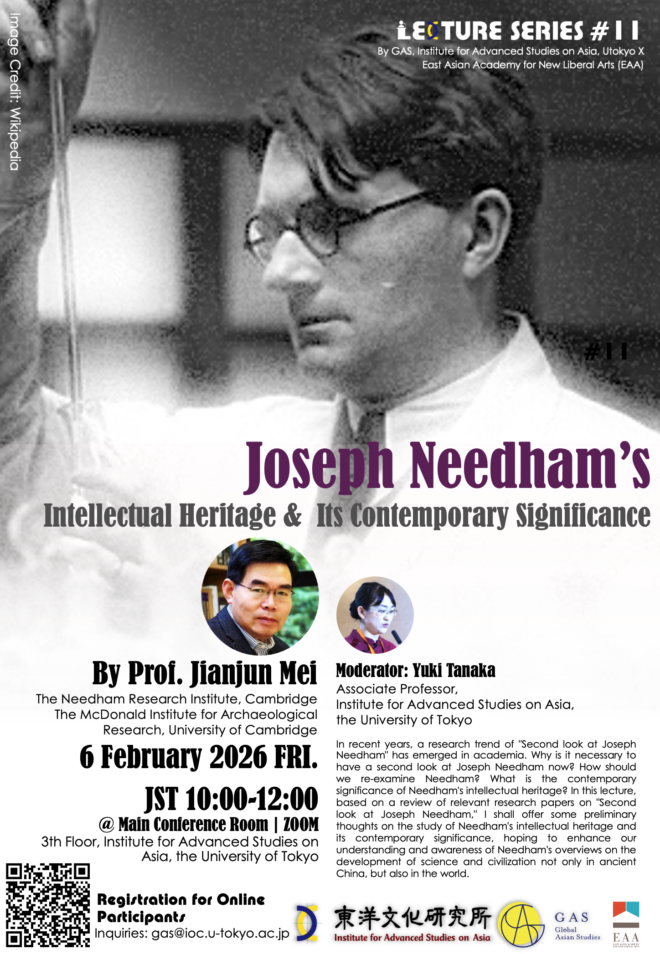Joseph Needham's Intellectual Heritage and Its Contemporary Significance